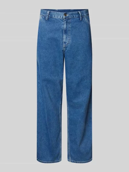 Jeansy straight leg Carhartt Wip niebieskie