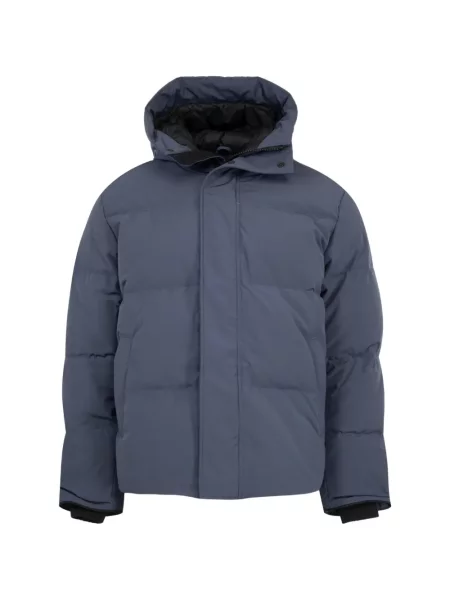 Geacă Canada Goose cu glugă albastru