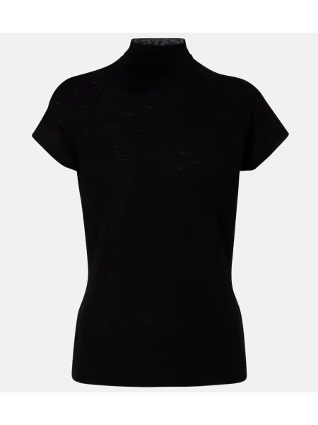 Top Vince de lână negru