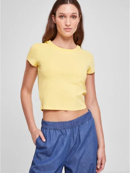 Cropp tricou Urban Classics din jerseu galben