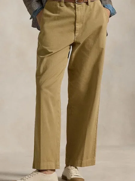 Rifle Polo Ralph Lauren Str Lg Chino Full Length Flat zelená
