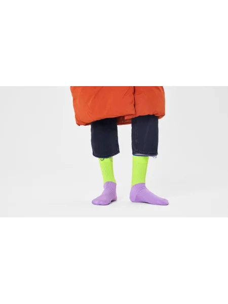 Happy Socks I Am Blocked Purple Unisex Skarpetki Happy Socks Size: fioletowy