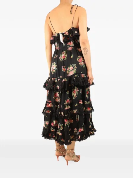 Rochie Zimmermann cu model floral cu imagine negru