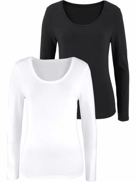 VIVANCE Tričko černá bílá