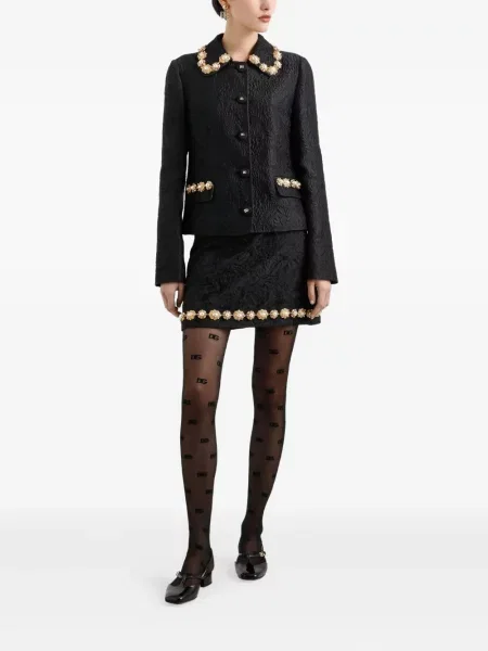 Geacă Dolce & Gabbana din jacard negru