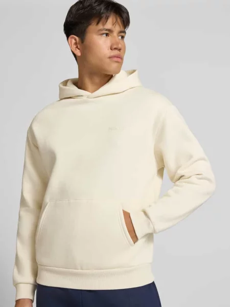 Bluza z kapturem o kroju regular fit z mieszanki bawełny z detalem z logo Review