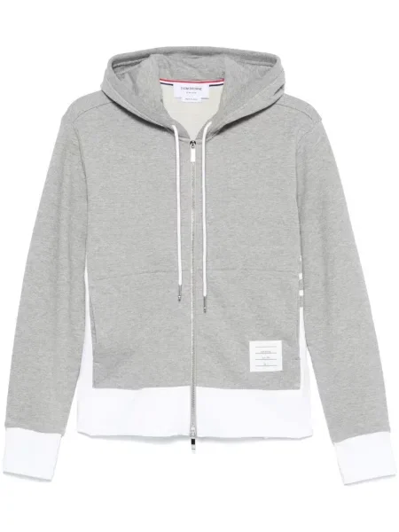 Hanorac cu glugă Thom Browne cu dungi gri