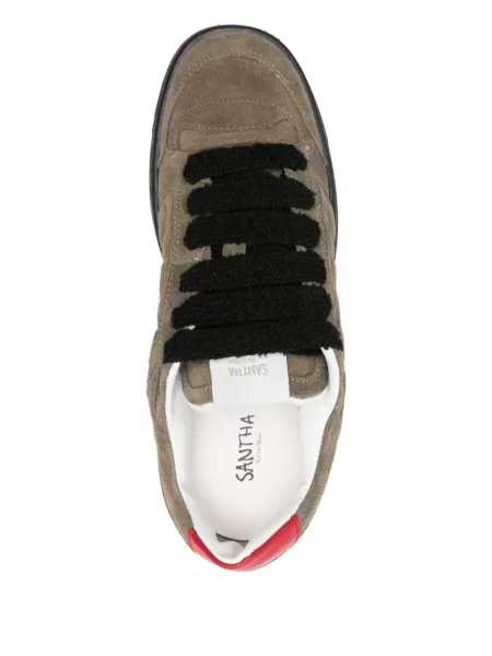 Sneakerși Santha din piele de căprioară maro