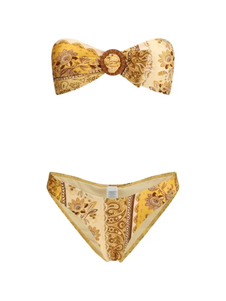 Bikini Zimmermann cu imagine cu model paisley galben