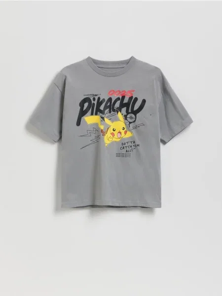 Reserved Tričko Pokémon tmavosivá