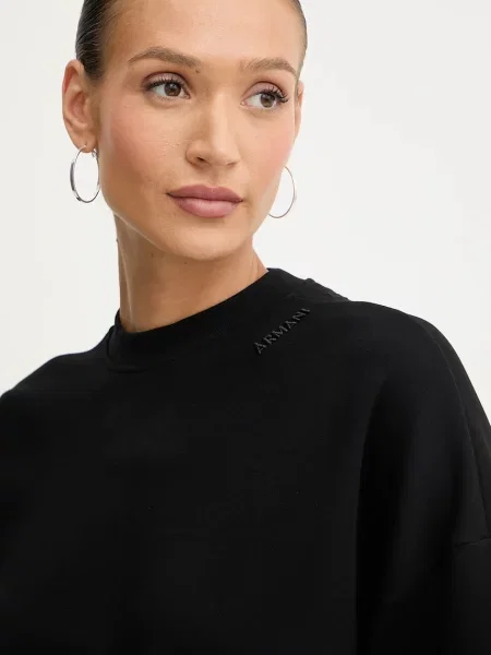 Однотонный свитер Armani Exchange черный