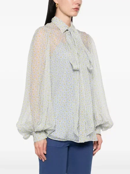 Cămașă Gucci de mătase cu imagine gri