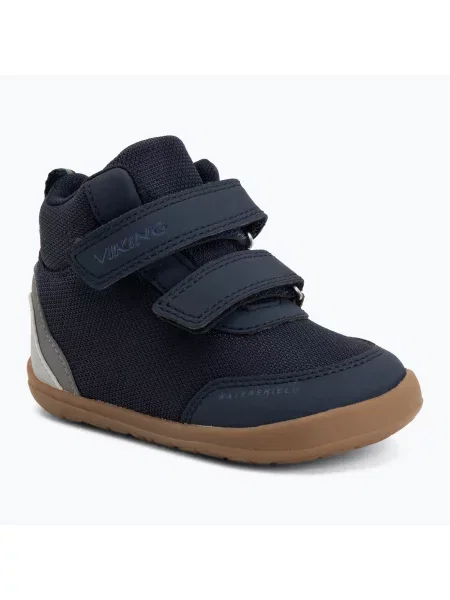 Gyermek barefoot cipő Viking Footwear Alv Barefoot Mid 2V vízálló tengerészkék. Méret: 20 EU