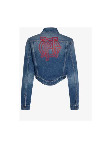 Kurtka jeansowa Jean Paul Gaultier z logo niebieska