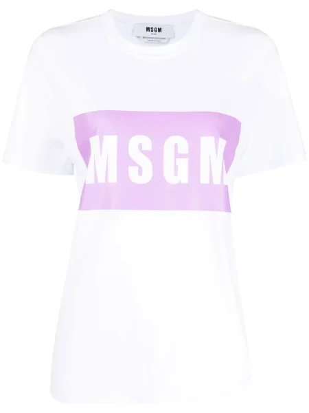 Tricou Msgm cu imagine alb