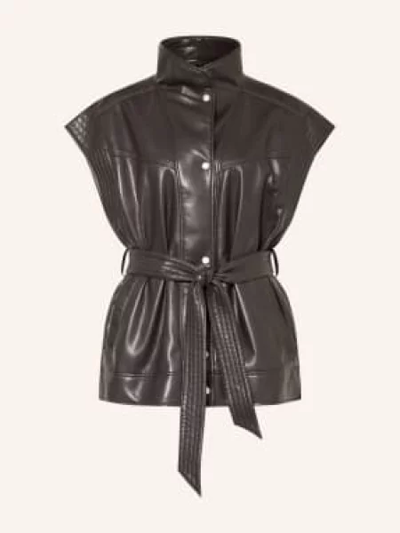 Boss Kamizelka Imitująca Skórę grau