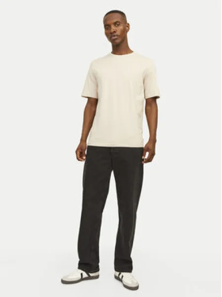 JACK & JONES Tričko tmavošedá béžová