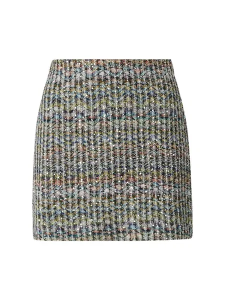 Spódnica mini Missoni z cekinami w jodełkę