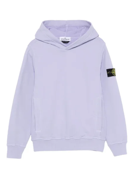 Bluza z kapturem dziecięca Stone Island fioletowa