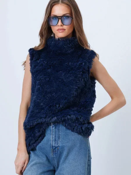 Trend Alaçatı Stili Pulover bleumarin