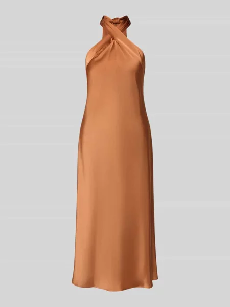 Taliowana sukienka koktajlowa z detalem taśmy do wiązania Lauren Ralph Lauren