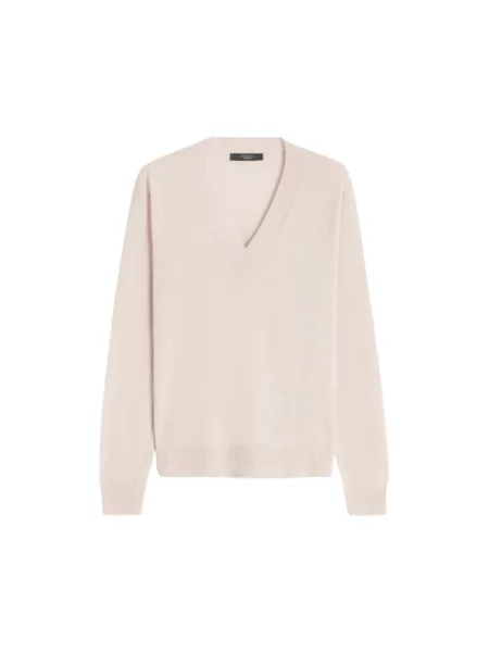 Sweter Weekend Max Mara z kaszmiru beżowy