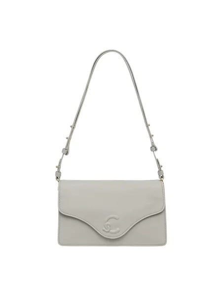 Coccinelle torebka crossbody skórzana beżowa