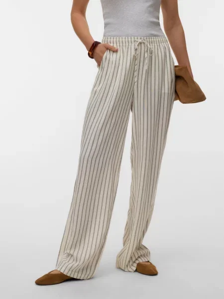 VERO MODA Pantaloni VMROSIE ecru gri
