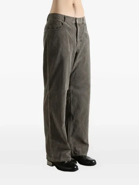 Pantaloni Auralee de catifea cord gri