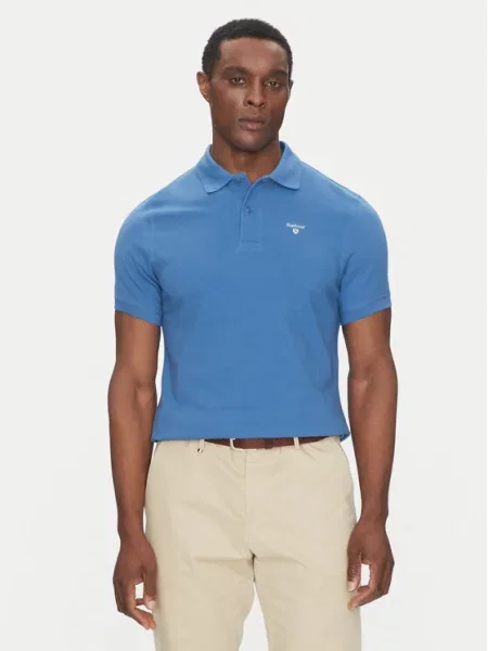 Barbour Поло Original Sports Голубий Tailored Fit