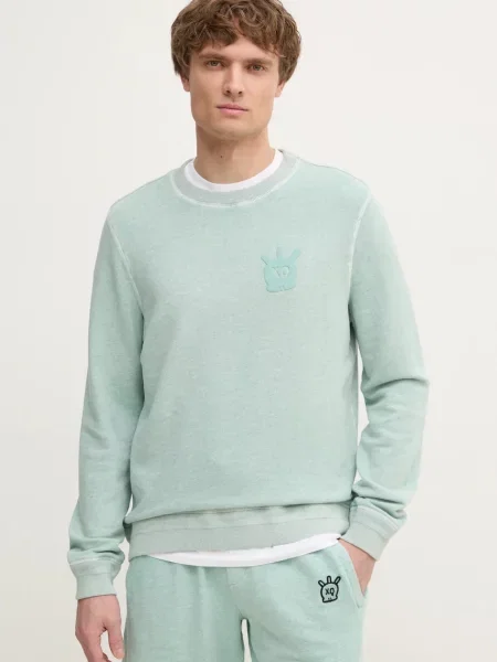 Bombažen pulover ZADIG&VOLTAIRE turkizna