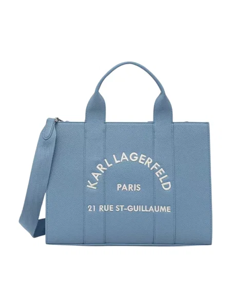 Karl Lagerfeld torebka tote z imitacji skóry K/RSG MD niebieska