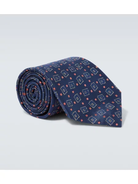 Hedvábná kravata Charvet modrá