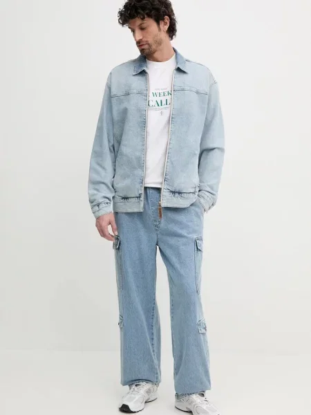 Pepe Jeans kurtka jeansowa EMMETT FADEOUT przejściowa niebieski