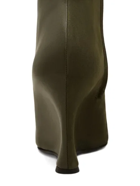 Botine Ami Paris din piele cu pană maro