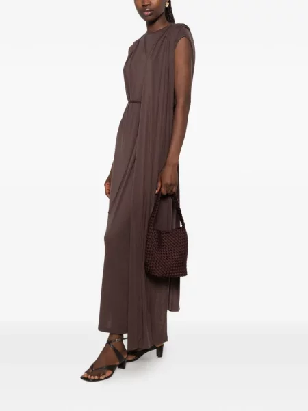 Rochie maxi Viktoria Chan drapată maro