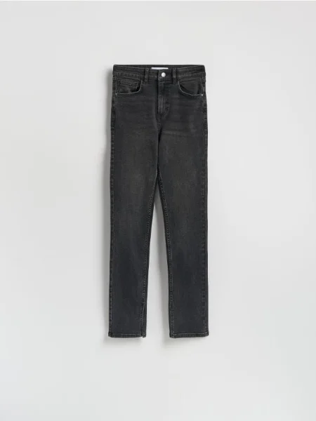 Reserved Jeansy slim fit high waist czarny