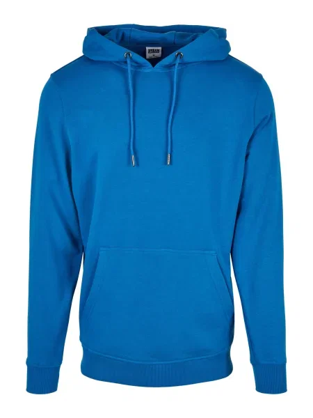 Palton Urban Classics Plus Size din material terry albastru