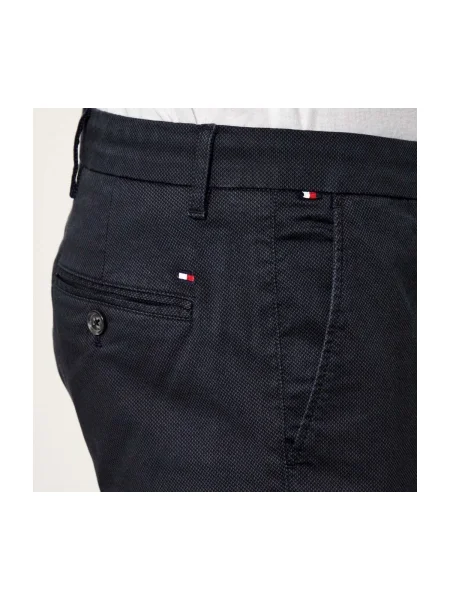 Pantaloni chino Tommy Hilfiger cu imagine albastru