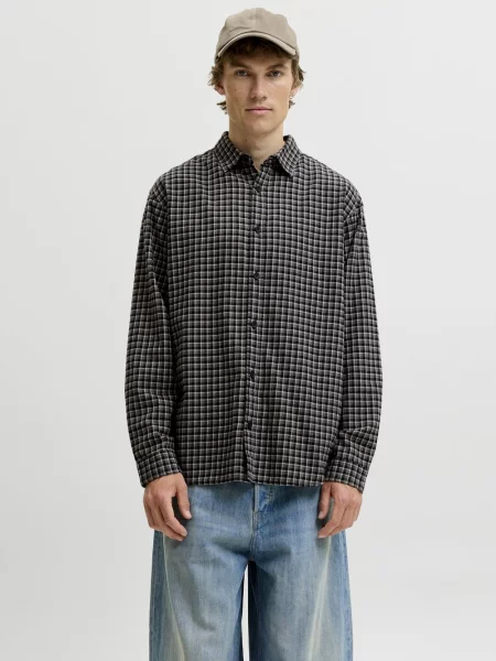 Jack & Jones koszula flanelowa Mężczyźni Comfort Fit S szary