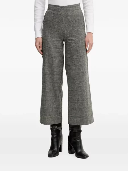 Pantaloni Benetton în carouri gri