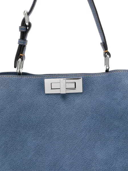 Geantă Fendi Peekaboo albastru