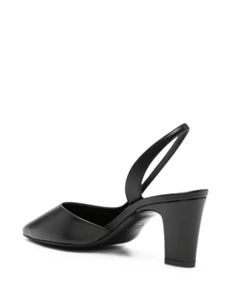 Pantofi cu toc Herbert Levine din piele cu cataramă slingback negru