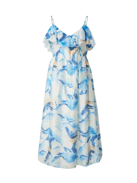 VERO MODA Rochie OSANA OYSA bej / albastru / albastru deschis alb