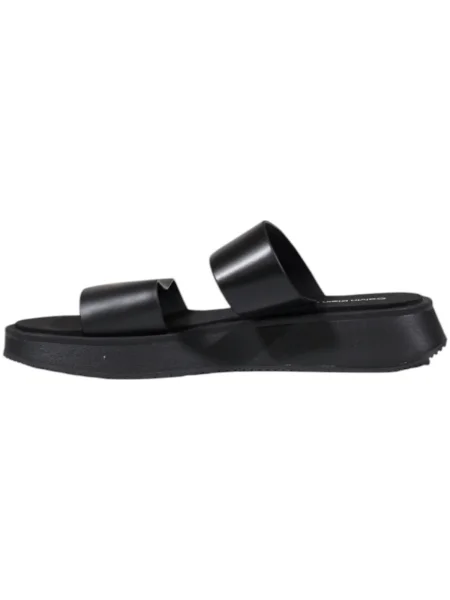 Papuci Calvin Klein Jeans din piele negru