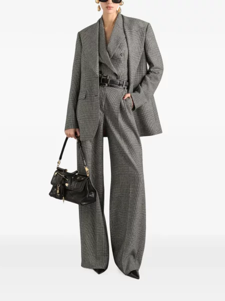 Marynarka Dolce And Gabbana w kratę flanelowa szara