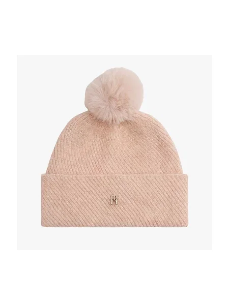 Pompon kapa Tommy Hilfiger ružičasta