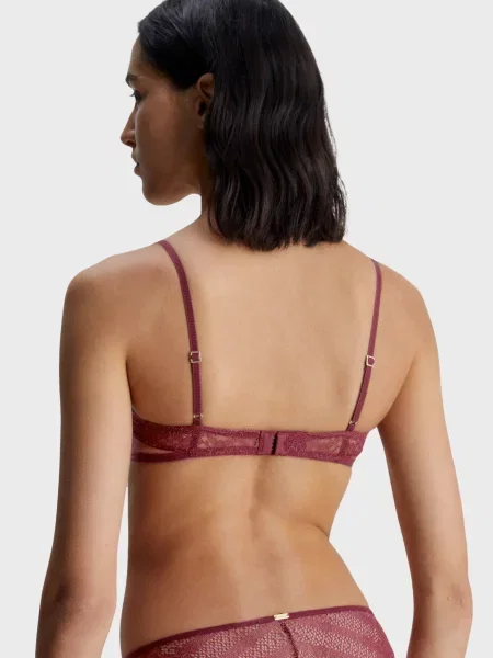 Без подкладки бюстгальтер Calvin Klein бордовый
