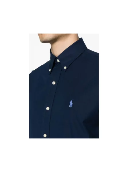 Koszula Polo Ralph Lauren z logo ze stretchu granatowa