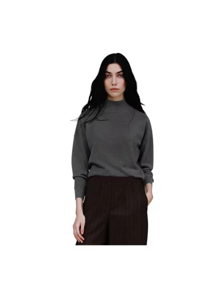 Sweter Nenette wełniany szary